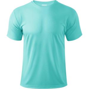 imageBoladeci Mens Swim Shirt Short Sleeve UPF 50 Sun Protection SPF UV Moisture Wicking Lightweight Quick Dry Rash GuardLake Blue