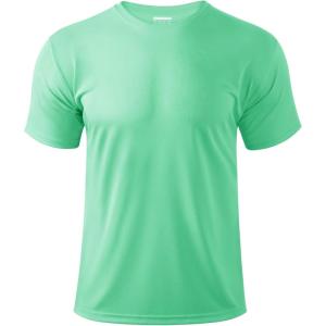 imageBoladeci Mens Swim Shirt Short Sleeve UPF 50 Sun Protection SPF UV Moisture Wicking Lightweight Quick Dry Rash GuardMint Green