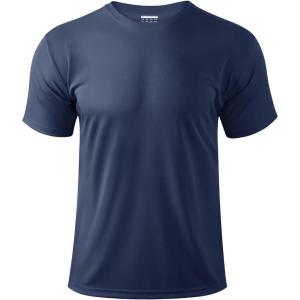 imageBoladeci Mens Swim Shirt Short Sleeve UPF 50 Sun Protection SPF UV Moisture Wicking Lightweight Quick Dry Rash GuardNavy Blue