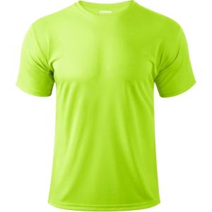 imageBoladeci Mens Swim Shirt Short Sleeve UPF 50 Sun Protection SPF UV Moisture Wicking Lightweight Quick Dry Rash GuardNeon Green