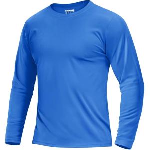 imageBoladeci Mens UPF 80 Sun Shirts Long Sleeve Lightweight UV Protection SPF Shirts Rash Guard Swim TShirtsAzure