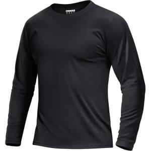 imageBoladeci Mens UPF 80 Sun Shirts Long Sleeve Lightweight UV Protection SPF Shirts Rash Guard Swim TShirtsBlack