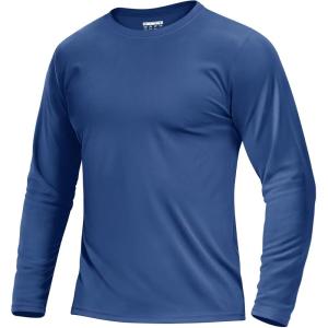 imageBoladeci Mens UPF 80 Sun Shirts Long Sleeve Lightweight UV Protection SPF Shirts Rash Guard Swim TShirtsBlue Gray