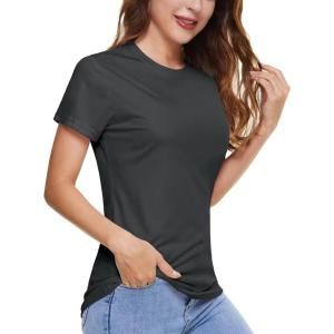 imageBoladeci Womens UPF 50 Sun Shirts UV Protection Short Sleeve Rash Guard Quick Dry Swim Hiking Tshirts Athletic Workout TopsDark Gray