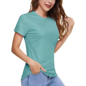 imageBoladeci Womens UPF 50 Sun Shirts UV Protection Short Sleeve Rash Guard Quick Dry Swim Hiking Tshirts Athletic Workout TopsGray Green