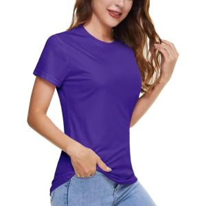 imageBoladeci Womens UPF 50 Sun Shirts UV Protection Short Sleeve Rash Guard Quick Dry Swim Hiking Tshirts Athletic Workout TopsPurple
