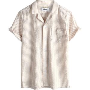 imageVATPAVE Boys Button Down Shirt Short Sleeve Casual Hawaiian Shirt Cuban Collar Summer Shirts with PocketKhaki