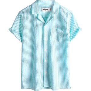 imageVATPAVE Boys Button Down Shirt Short Sleeve Casual Hawaiian Shirt Cuban Collar Summer Shirts with PocketWater Green