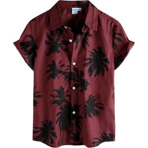 imageVATPAVE Boys Hawaiian Shirt Short Sleeve Button Down Shirt Summer Beach Shirts for Kids 614 YearsWinered