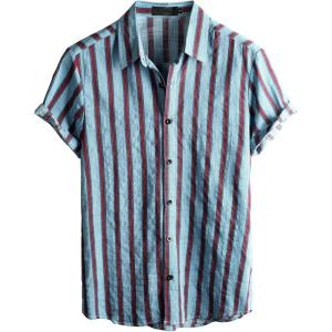 imageVATPAVE Mens Casual Hawaiian Floral Shirts Short Sleeve Button Down Tropical Shirts Beach Summer ShirtsBlue