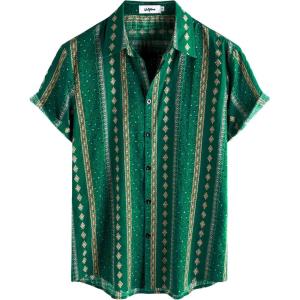 imageVATPAVE Mens Casual Hawaiian Floral Shirts Short Sleeve Button Down Tropical Shirts Beach Summer ShirtsCyan Orange