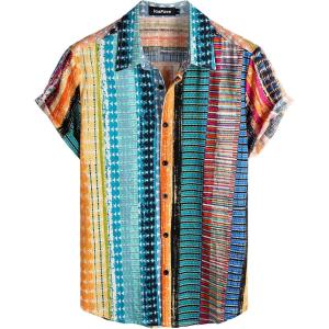 imageVATPAVE Mens Casual Hawaiian Floral Shirts Short Sleeve Button Down Tropical Shirts Beach Summer ShirtsMulticolor