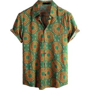 imageVATPAVE Mens Casual Hawaiian Floral Shirts Short Sleeve Button Down Tropical Shirts Beach Summer ShirtsSunflower