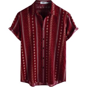 imageVATPAVE Mens Casual Hawaiian Floral Shirts Short Sleeve Button Down Tropical Shirts Beach Summer ShirtsWinered Orange