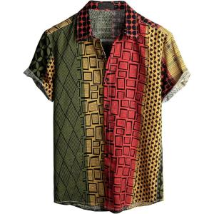 imageVATPAVE Mens Casual Hawaiian Floral Shirts Short Sleeve Button Down Tropical Shirts Beach Summer ShirtsYellow
