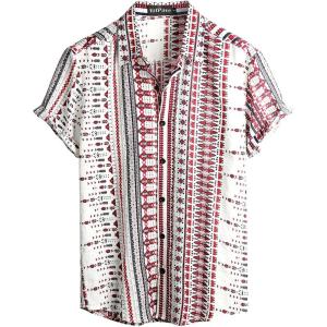 imageVATPAVE Mens Casual Short Sleeve Button Down Shirts Regular Fit Hawaiian Summer ShirtWhite