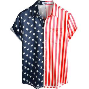 imageVATPAVE Mens Hawaiian Flamingo Shirts Casual Tropical Short Sleeve Button Down Shirt Summer Beach ShirtsRed
