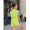 imageUOUA 80s Outfit Women 90s Jumpsuit Costume OnePiece Workout Track Suit Party Retro ClothingBright Green