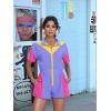 imageUOUA 80s Outfit Women 90s Jumpsuit Costume OnePiece Workout Track Suit Party Retro ClothingLight Purple