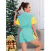 imageUOUA 80s Outfit Women 90s Jumpsuit Costume OnePiece Workout Track Suit Party Retro ClothingMint Green