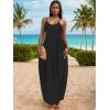 imageUOUA Hawaiian Dresses Women Plus Size Luau Party Sundress Summer Maxi Tropical Boho Beach DressBlack