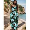 imageUOUA Hawaiian Dresses Women Plus Size Luau Party Sundress Summer Maxi Tropical Boho Beach DressBlue