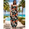 imageUOUA Hawaiian Dresses Women Plus Size Luau Party Sundress Summer Maxi Tropical Boho Beach DressColorfulleaves
