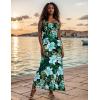 imageUOUA Hawaiian Dresses Women Plus Size Luau Party Sundress Summer Maxi Tropical Boho Beach DressGreenblue