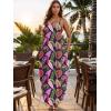 imageUOUA Hawaiian Dresses Women Plus Size Luau Party Sundress Summer Maxi Tropical Boho Beach DressPurpleleaves