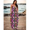 imageUOUA Hawaiian Dresses Women Plus Size Luau Party Sundress Summer Maxi Tropical Boho Beach DressPurpleleaves
