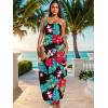 imageUOUA Hawaiian Dresses Women Plus Size Luau Party Sundress Summer Maxi Tropical Boho Beach DressRedgreen