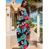 imageUOUA Hawaiian Dresses Women Plus Size Luau Party Sundress Summer Maxi Tropical Boho Beach DressRedgreen