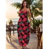 imageUOUA Hawaiian Dresses Women Plus Size Luau Party Sundress Summer Maxi Tropical Boho Beach DressRedleaves