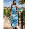 imageUOUA Hawaiian Dresses Women Plus Size Luau Party Sundress Summer Maxi Tropical Boho Beach DressSummerblue