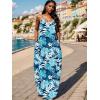imageUOUA Hawaiian Dresses Women Plus Size Luau Party Sundress Summer Maxi Tropical Boho Beach DressSummerblue