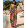 imageUOUA Hawaiian Dresses Women Plus Size Luau Party Sundress Summer Maxi Tropical Boho Beach DressTropicalleopard