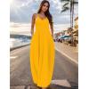 imageUOUA Hawaiian Dresses Women Plus Size Luau Party Sundress Summer Maxi Tropical Boho Beach DressYellow