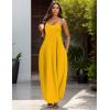 imageUOUA Hawaiian Dresses Women Plus Size Luau Party Sundress Summer Maxi Tropical Boho Beach DressYellow