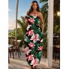 imageUOUA Hawaiian Dresses Women Plus Size Luau Party Sundress Summer Maxi Tropical Boho Beach DressYwxred