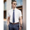 imageUOUA Mens Button Down Short Sleeve Dress Shirts Wrinkle Free Business Shirt Summer Casual TopAwhite