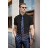 imageUOUA Mens Button Down Short Sleeve Dress Shirts Wrinkle Free Business Shirt Summer Casual TopB2black