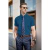 imageUOUA Mens Button Down Short Sleeve Dress Shirts Wrinkle Free Business Shirt Summer Casual TopB2darkblue