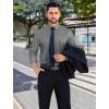 imageUOUA Mens Button Down Short Sleeve Dress Shirts Wrinkle Free Business Shirt Summer Casual TopC3grey