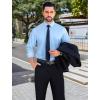 imageUOUA Mens Button Down Short Sleeve Dress Shirts Wrinkle Free Business Shirt Summer Casual TopC3light Blue