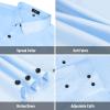imageUOUA Mens Button Down Short Sleeve Dress Shirts Wrinkle Free Business Shirt Summer Casual TopC3light Blue