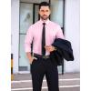imageUOUA Mens Button Down Short Sleeve Dress Shirts Wrinkle Free Business Shirt Summer Casual TopC3pink