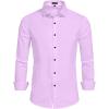 imageUOUA Mens Button Down Short Sleeve Dress Shirts Wrinkle Free Business Shirt Summer Casual TopC3purple