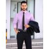 imageUOUA Mens Button Down Short Sleeve Dress Shirts Wrinkle Free Business Shirt Summer Casual TopC3purple