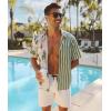 imageUOUA Mens Hawaiian Shirt Short Sleeve Flamingo Button Down Shirts Summer Tropical Printed Beach TopsGreencoco