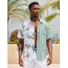 imageUOUA Mens Hawaiian Shirt Short Sleeve Flamingo Button Down Shirts Summer Tropical Printed Beach TopsGreencoco